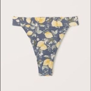 Abercrombie & Fitch Blue Floral Bikini Bottom